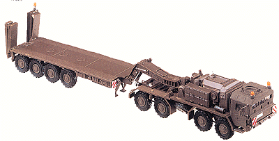 Mini-Tanks Military Modern German Army (BW) Heavy Trucks/Semi -- "Elephant" Tank Transporter w/4-Axle Armored Tractor & 4-Axle Trailer