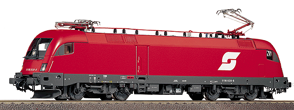Electric Loco 1116 w/2 Pantographs: Austrian Federal Railways -- OBB Era V (red)
