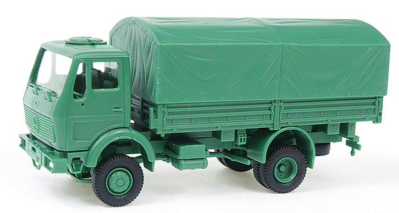 MiniTanks - Military - Federal German Border Police (BGS) -- Mercedes Benz 1017 Truck w/Hydraulic Loading Platform (Mint Green)