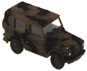 Mini-Tanks Military Modern German Army (BW) Light Trucks -- Mercedes Benz 230G 4x4 "Wolf" Hardtop in Camouflage Paint