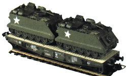 Stake Car -- Kbs 1945 - 1970 With 2 Camouflaged Unimog Vehicles