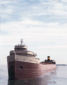 Great Lakes Ore Boat - SS Edmund Fitzgerald (Unpainted Resin Kit) -- Full Hull 8-1/2' Long (729 HO Scale Feet)