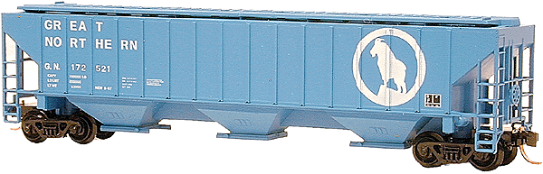 4740 Cubic Feet PS-2CD 3-Bay Covered Hopper -- Great Northern (Sky Blue w/Goat)
