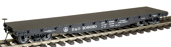 42'10" Flatcar 2-Rail - Assembled -- Baltimore & Ohio