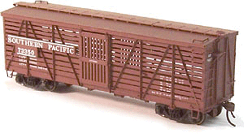 S-40-5 Stock Car - Ready to Run -- Southern Pacific (1946-47 Scheme; Boxcar Red, Spelled-Out Roadname)