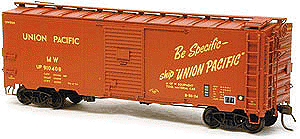 1937 AAR 40' Single Door Boxcar - Kit -- Union Pacific Maintenance of Way w/ACI Label (UP Red w/yellow lettering)