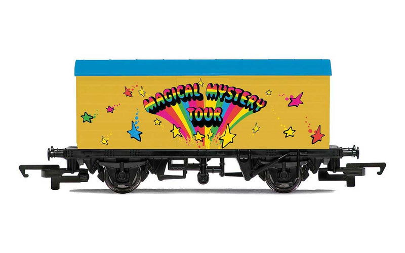 4-Axle European Boxcar - OO Scale for HO Track, NEM Couplers - Ready to Run -- Beatles "Magical Mystery Tour" (Full Color)