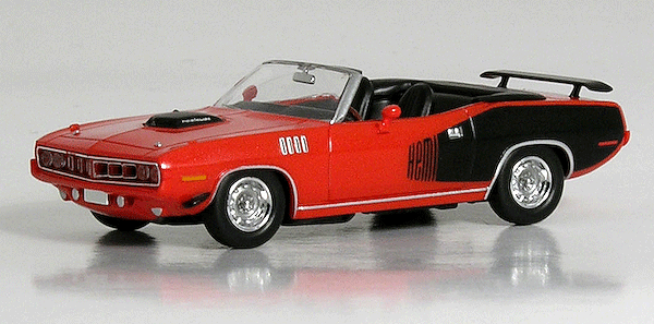 1971 Plymouth Hemi Cuda Convertible - Assembled -- Top Down (Tor-red)