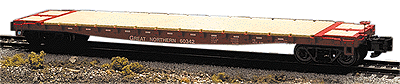 Standard Flatcar -- GN (Vermillion, white)