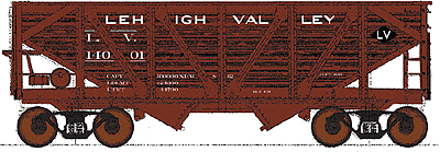 Two-Bay Composite Hopper Single Car #4 -- Lehigh Valley