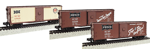 3 Car Set - Frisco Fast Freight Gift Set - Rebuilts -- St. Louis - San Francisco
