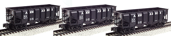 Two-Bay Panel Side Hopper - 3-Car Set #1 -- Ann Arbor