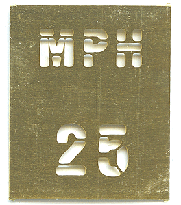 Brass Street Stencil -- 25 MPH