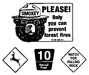 Smokey Bear Sign Kit