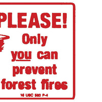Smokey Bear Sign Set