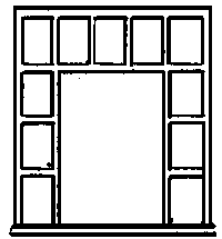 Nine Light Factory Window without Frame