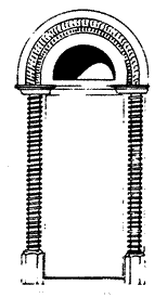 Curved arched door