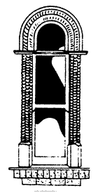 Curved Arch Windows -- Short Three-Lite