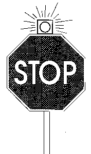Sign stop w/rd flash lgt