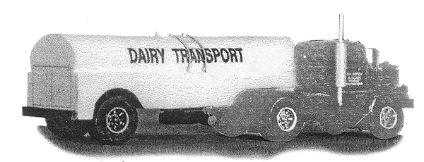 Milk Tank Trailer (Kit) -- 21' Single Axle w/Metal Landing Gear & Spare Tire