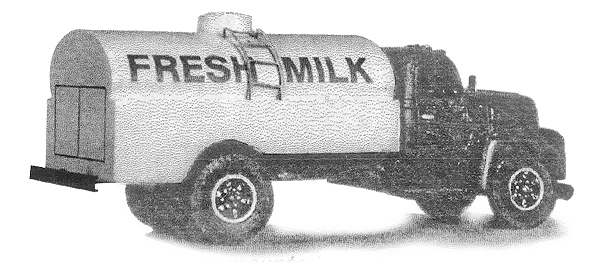 Truck Body Only - Milk Tank (Kit; Truck Sold Separately) -- Single Axle - 13' for 4x2 Chassis