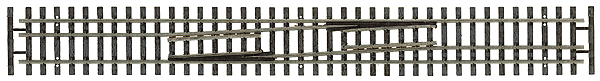 Code 70 Nickel Silver Dual-Gauge Transition Track -- Narrow Guage on Left