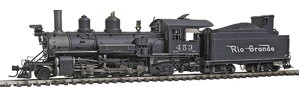 Blackstone Models(TM) Steam K-27 2-8-2 w/Outboard Valves; Powered w/DCC/Sound -- Denver & Rio Grande Western #453 (Weathred, Flying Grande w/Doghouse)
