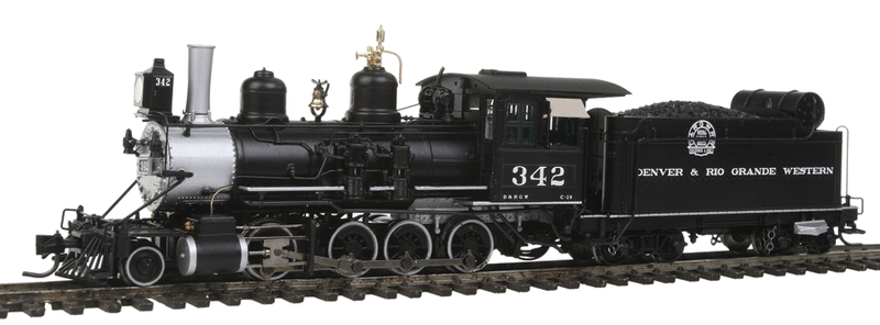 Blackstone Models Steam C-19 2-8-0 Consolidation - Sound & DCC Equipped -- Denver & Rio Grande Western #342 (Royal Gorge Logo)