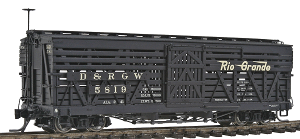 Blackstone Models(TM) 5500 Series 30' Stock Car -- Denver & Rio Grande Western #5819 (Flying Grande Herald)
