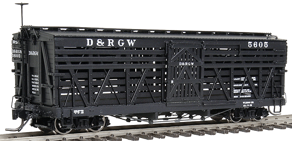 Blackstone Models(TM) 5500-Series 30' Stock Car - Ready to Run -- Denver & Rio Grande Western #5605 (black, 1930s Logo, B2/3 Lettering Style)