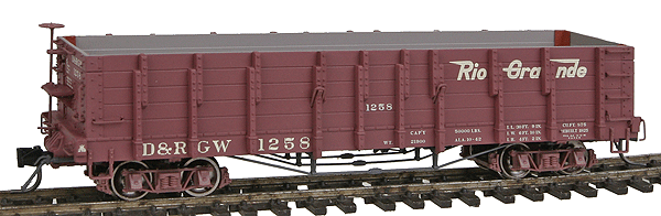 Blackstone Models(TM) High Side Gondola, More Sun Faded Paint Scheme -- Denver & Rio Grande Western # (Flying Grande Herald)
