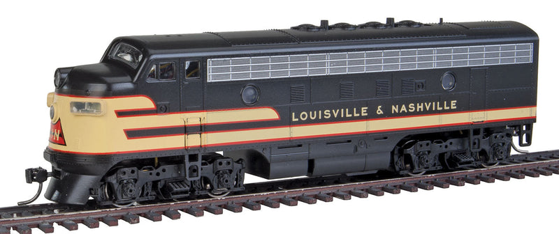 EMD F7A Phase 1 Early Double Headlight w/LokSound & DCC -- Louisville & Nashville (Second Scheme, black, cream, red)
