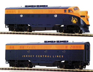 Diesel F3 Phase II Early A (Powered) B (Dummy) Set -- Central Railroad Of New Jersey (As Delivered)