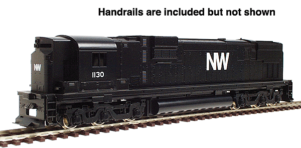 Diesel ALCO Century C-630 Powered - High Hood -- Norfolk & Western #1130 (black w/white "NW")