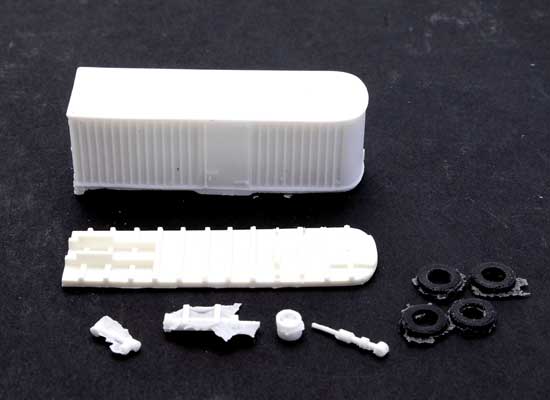 1954 Pennsylvania Railroad 26' Fruehauf Dura Van Piggyback Trailer - Resin Kit -- Undecorated