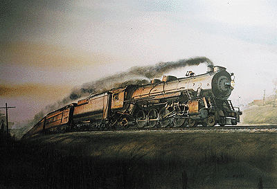 Railroad Art Print - Great Trains of America Collection -- Seaboard Air Line "Name Like a Cocktail" (19 x 13" Image - 22 x 16" Over