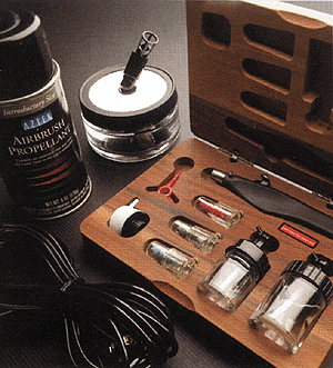 Professional Airbrush Set -- Includes Wooden Storage Case