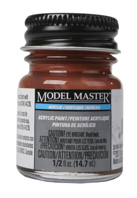 Acrylic Railroad Color - Model Master - 1/2oz 14.8mL Bottle -- Flat Oxide Red