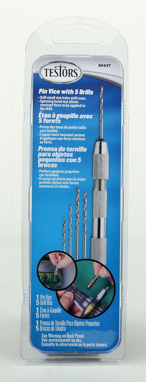 Modeling Tools & Accessories -- Pin Vise with 5 Drill Bits
