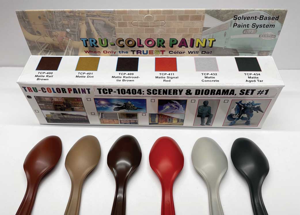 Scenery & Diorama Paint Set #1 -- Includes Matte Colors #709-400, 401, 409, 411, 432 and 434