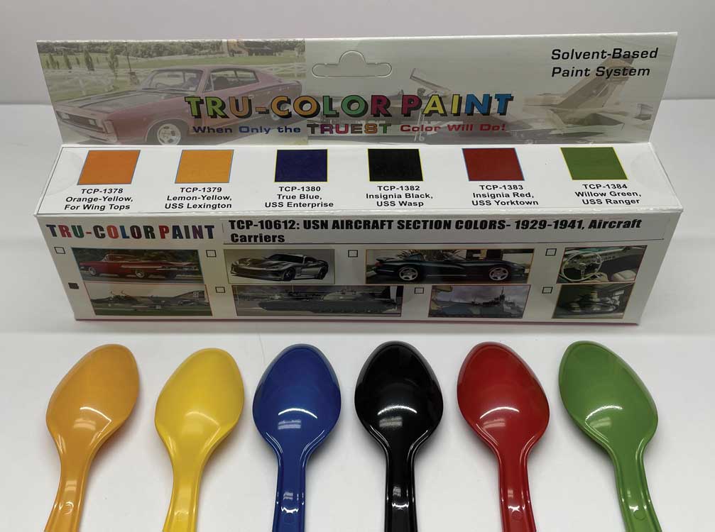U.S. Navy Carrier Planes, Section Colors Paint Set - 6 1oz 29.6ml Bottles -- 1929-1941 1 Each: #709-1378, 1379, 1380, 1382, 1383, 1384