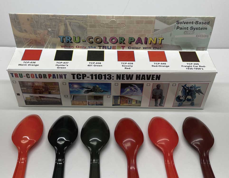 New Haven Railroad Paint Set - 6 1oz 29.6ml Bottles -- New Haven 1 Each: #709-36, 37, 38, 39, 40, 208