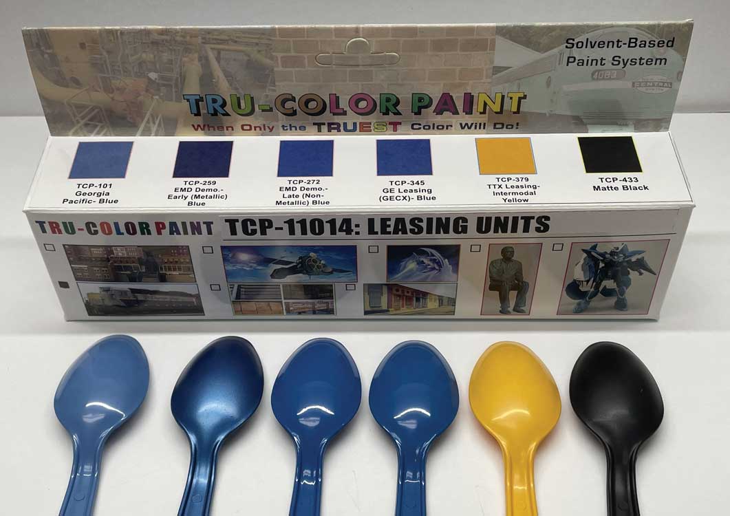 Leased Units Railroad Paint Set - 6 1oz 29.6ml Bottles -- Leased Locomotives 1 Each: #709-101, 259, 272, 345, 379, 433