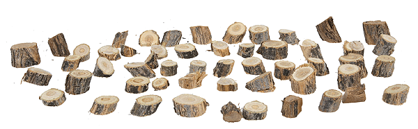 Real Wood Tree Stumps pkg(50) -- 1/4 to 1/2" 0.6 to 1.3cm-1
