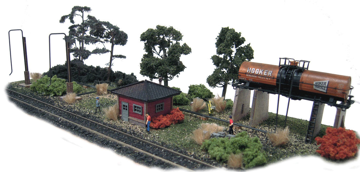 Diesel Fueling Depot - Trackside Series -- Laser-Cut Wood Kit - As-Shown: 10-1/2 x 3" 26.7 x 7.6cm-1