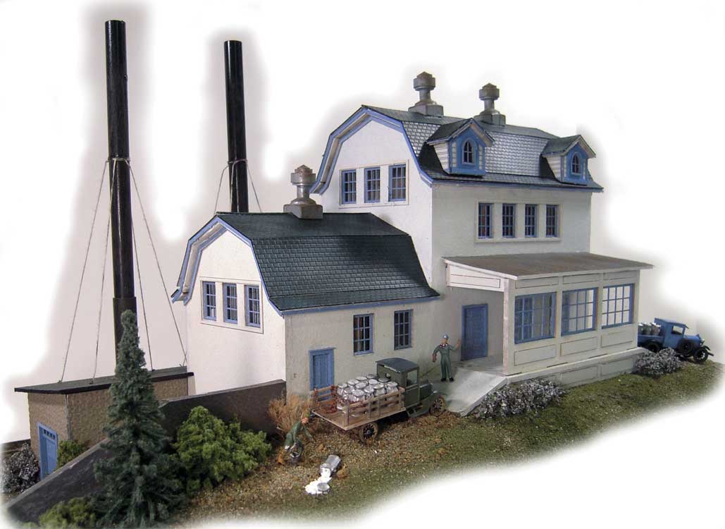 Sheffield Farms Creamery V2.0 -- Laser-Cut Wood Kit - 8-3/4 x 4-1/4 x 3-3/4" 22.2 x 10.8 x 9.5cm-3