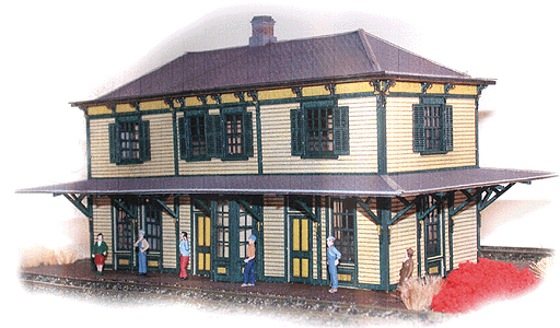 Railway Heritage Models - Central of New Jersey Two-Story Station -- Kit - 10-1/2 x 5 x 3-1/2" 26.7 x 12.7 x 8.9cm