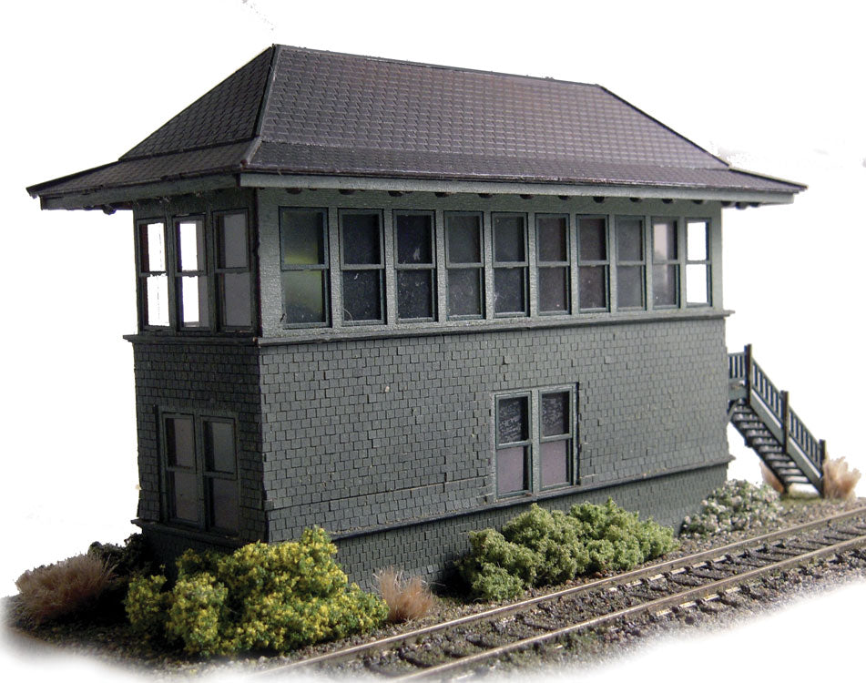 New York Central System/Boston & Albany Standard Wooden Tower -- Laser-Cut Wood Kit - 7-1/2 x 2-3/4 x 4" 19.1 x 7 x 10.2cm-2