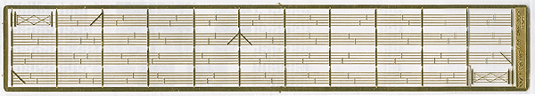 Model Builder's Supply Line Etched Brass Fencing - Scale 560' 171m -- 5-Strand Stock Fence w/Gates & Corners
