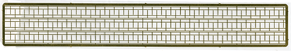 Industrial-Style Pipe Railing -- Etched Brass Fencing, 750 Scale Feet
